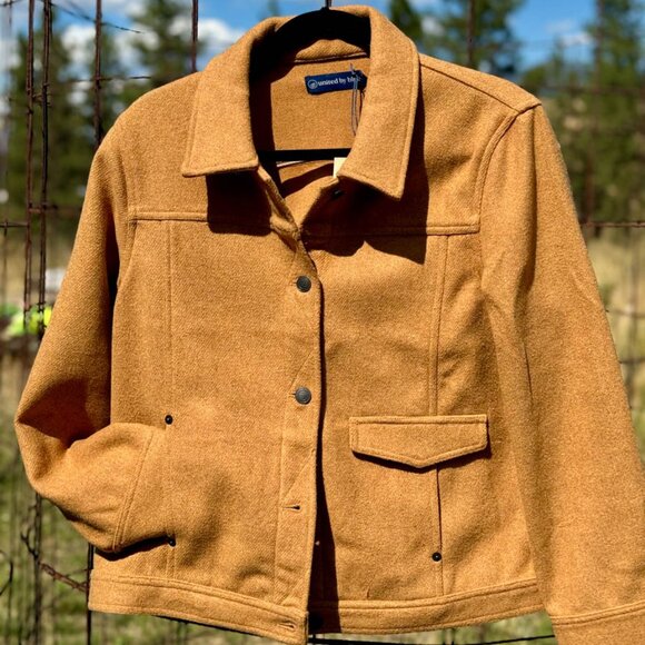 Unite by Blue Recycled Trucker Jacket in Hazelnut, size M